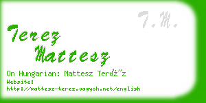 terez mattesz business card